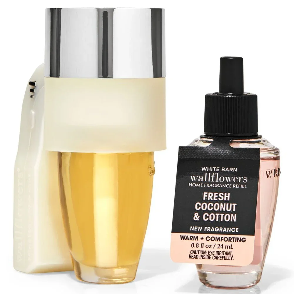 Bath & Body Works Fresh Coconut & Cotton Wallflower Scent Control Plug & Refill